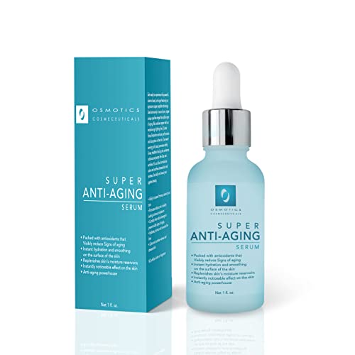 Osmotics Cosmeceuticals Anti-Aging Super Serum with Hyaluronic Acid, 1 Fl Oz - Reduces Signs of Aging, Visibly Smoothes Wrinkles and Fine Lines, Hydrating Moisturizer for Face