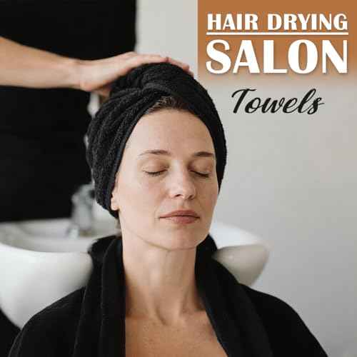 Orighty Salon Towels 48 Pack, Microfiber Hair Salon Towel 16 x 29 Inch, Super Soft and Absorbent Black Towels for Salon, Hand, Gym, Bath, Spa and Home Hair Care, Not Bleach Proof
