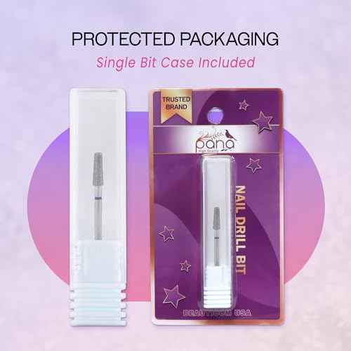 PANA 3/32" Diamond Carbide Cone Bit- Style 13, Medium Grit - Professional Cuticle Nail Drill Bits for Acrylic Gel Nails Dry Manicure Pedicure Shape Remove Tools
