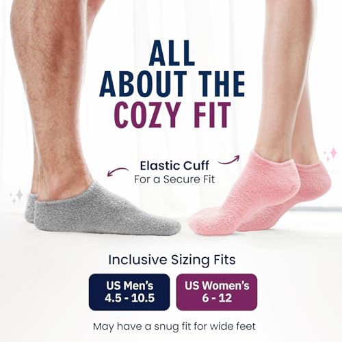 Dr. Frederick¡¯s Original Moisturizing Gel Socks for Men & Women ? Dry Feet & Cracked Heel Treatment ? Full Foot Gel Lining with Mango Butter, Shea Butter, Jojoba & Coconut Oil ? Plush Pink