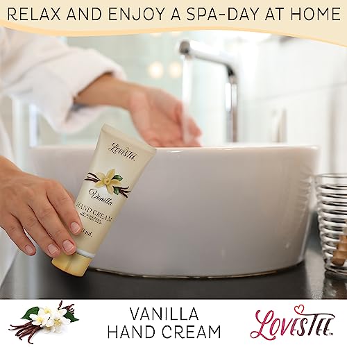 Mothers Day Gifts, Spa Basket for Women, Vanilla Bath & Body Set, Christmas & Birthday Gift, Includes Shower Gel, Body Lotion, Hand Cream, Body Scrub, Message Oil, Candle, Eye Mask, Confetti