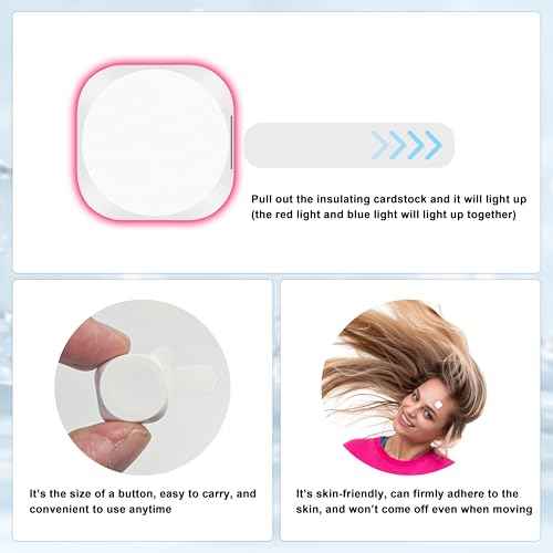 Elitzia Red Light Therapy Electronic Patch 6-Pack Reusable Hydrocolloid Patch Reduce Blemish Unclog Pores Skin Care for Sensitive Skin Home Use ETEAP6