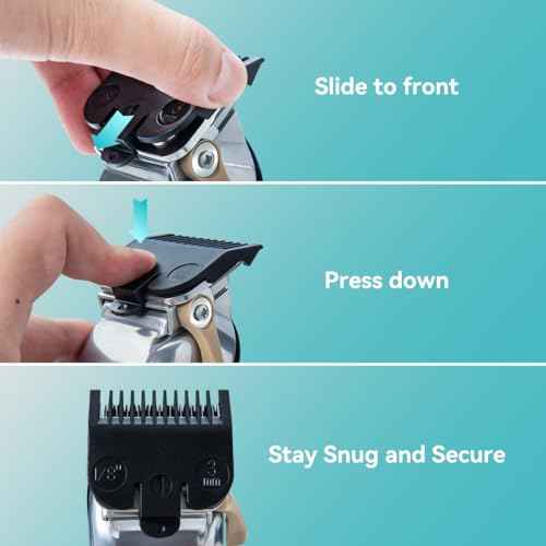 Clipper Guards Set Compatible with Wahl Clippers (Not for All Models), Clipper Guides Replacement - 1/16" to 1", 10 Piece Set, Black Color