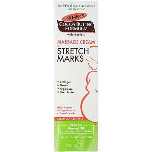 Palmer's Cocoa Butter Formula Massage Cream for Stretch Marks and Pregnancy Skin Care, 4.4 Ounces (Pack of 2)