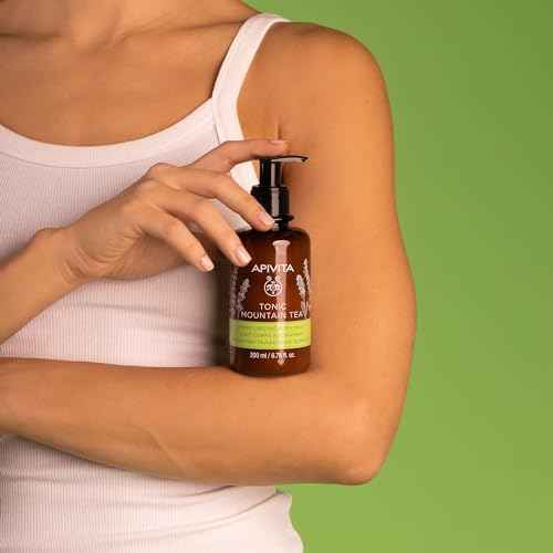 Apivita Tonic Mountain Tea Mousturizing Body Milk | Moisturizes, Softens Tones & Revitalizes with Mountain Tea & Propolis, 200 mL / 6.67 oz