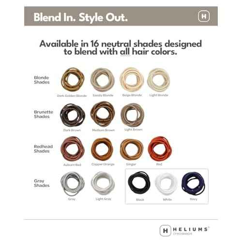 Heliums Small Hair Ties - Black - No Damage Mini 1 Inch Reusable 2mm Elastics for Thin Hair and Kids, Neutral Ponytail Holders - 48 Count