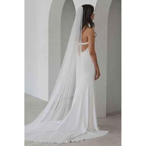 Cathedral Wedding Veils Long Bridal Veils White Bridal Veil 118" Long Veils for Women