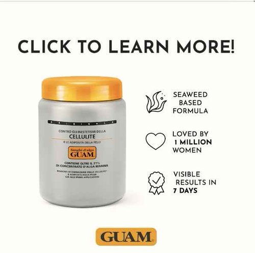 Guam Anti-cellulite Body Wrap for Thighs, Legs, MAX STRENGTH Hot Mud for Stubborn Cellulite, Clay Body Mask with Caffeine, Seaweed and Essential Oils, Reduce Cellulite on Legs, (2.2LB)
