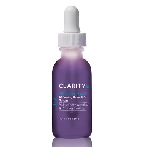ClarityRx Better With Age Renewing Bakuchiol Face Serum for Anti-Aging, Gentle Alternative Retinol Serum, Plant Based, Cruelty Free, Paraben Free (1 fl oz)