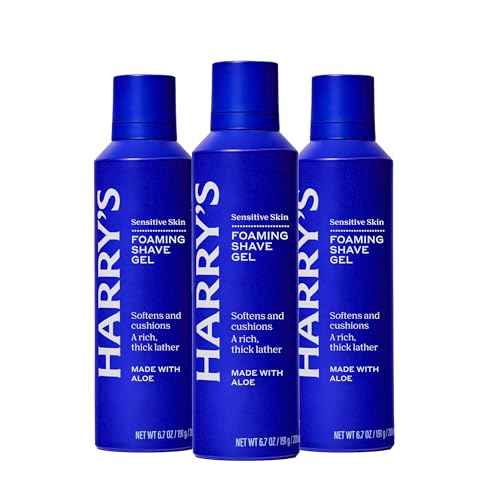 Harry's Foaming Shave Gel for Men with Aloe - (3 Pack) 6.7oz - Soothes and Cushions Skin for Shaving - Safe For Sensitive Skin