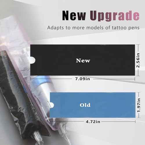 Large Machine Covers - LEEYUKA 400pcs Black Pen Covers Disposable Tattoo Pen Bags Tattoo Machine Sleeves For Tattoo Pen Supplies
