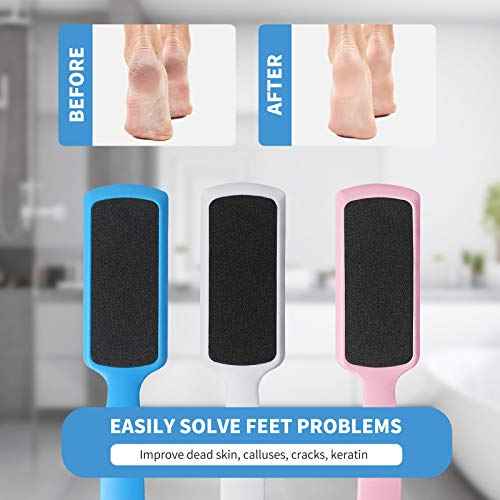 Fu Store Pedicure Foot Files Callus Remover with Double Sided Feet Rasp for Dead Skin Professional Scrubber for Feet (3 Pack)