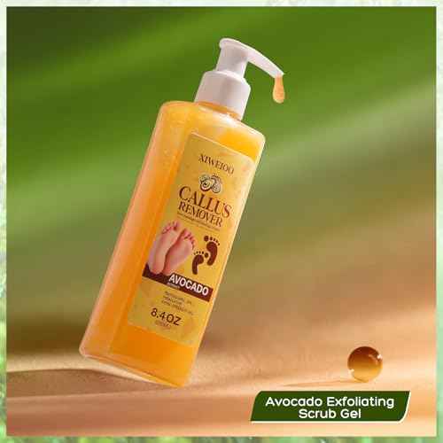 Foot Callus Remover Gel Kit Heel Exfoliator Dead Skin Remover Pedicure Foot Spa Products Set Home Pedicure Foot Care Spa Supplies for Rough, Dry, Cracked Skin Cracked Heel, Professional