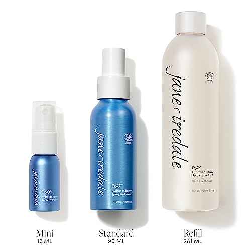jane iredale D2O Hydration Spray, Natural Moisture-Locking Facial Mist Replenishes Dry Skin and Sets Makeup for a Natural Finish, Vegan, Gluten-Free
