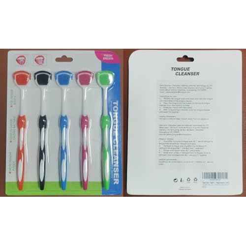 Tongue Brush, Tongue Scraper, Tongue Cleaner, Tongue Scraper Brush, Tongue Scraper Cleaner, Tongue Brushes, Helps Fight Bad Breath, 5 Tongue Scrapers, 5 Pack