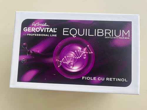 GEROVITAL EQUILIBRIUM Face Serum with Retinol, Moisturizer Face Serum, Improves Skin Elasticity, Professional Line for Beauty Salons, 20 Vials