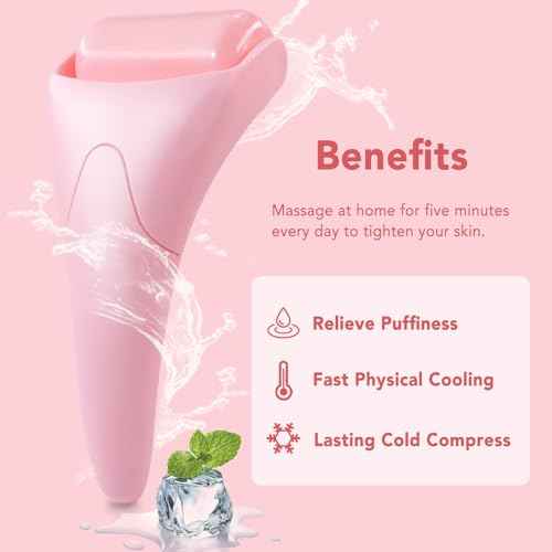 huefull Ice Roller for Face Women, Skin Care Set & Ice Face Roller£¬Self Care Gifts for Women,Reduces Puffiness and Wrinkle, Facial Massager Tool & Spa Pink Gifts