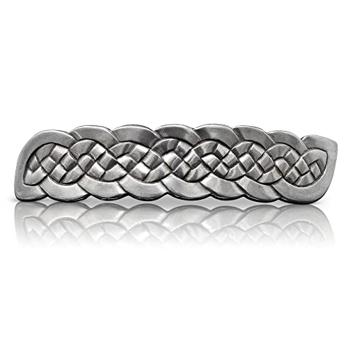 Danforth ? Celtic Knot Barrette Large ? Handcrafted Pewter Celtic Barrettes For Women ? Large French Clip ? Thick Hair Friendly ? 3 ¨ö¡± Long by ¨ú¡± High, Made In USA