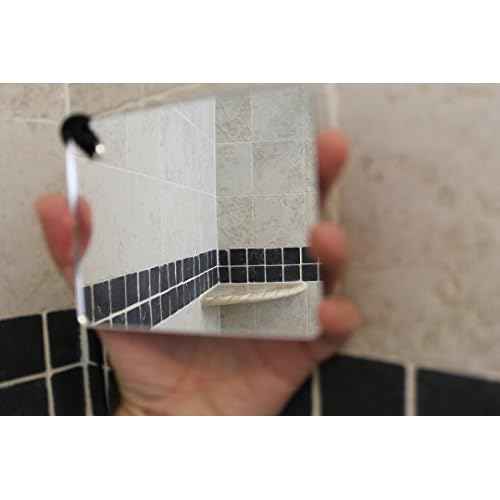 ReflectX Travel Shower Mirror - Light and Durable - Made in The U.S.A. - Shatterproof - Easily Eliminate Fog and Shadows for a Clear Fog Free Reflection. (unclad)