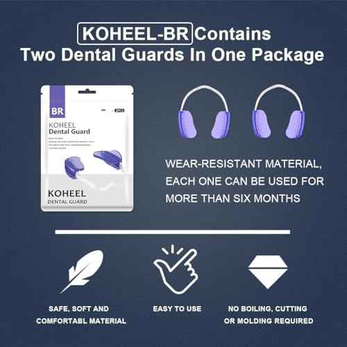 KOHEEL Adjustable Mouth Guard for Teeth Grinding and Clenching, No Boiling Night Guard, Stop Bruxism Dental Guard (2 Count)