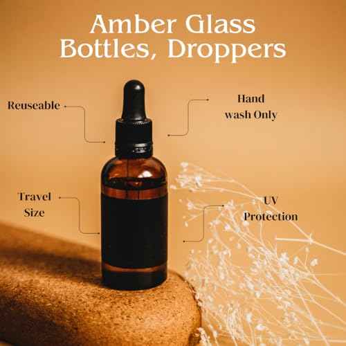 (4 Oz Pack of 2) Amber Glass Bottles With Caps And Droppers ? Refillable Containers For Essential Oils, Serums, Tinctures, Diy Skincare, And Liquid Storage.