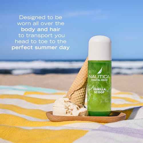 Nautica Vanilla Scoop, a Decadent Gourmand Hair & Body Mist for Women, Notes of Pistachio, Cherry Blossom, and Vanilla, Long Lasting, 8.0 fl oz