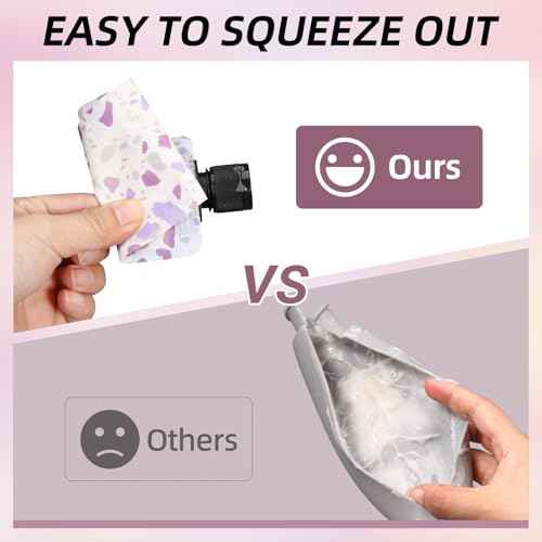 ASEVAT 3 oz 6pack Leak Proof Empty Squeeze Pouches Refillable Travel Size Containers Liquid Pouch Cosmetic Container TSA Approved Bag