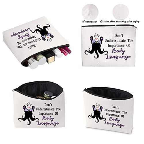 CMNIM Sea Villain Witch Cosmetic Bag Merrmaid Gift for Villain Witch Fans Don't Underestimate The Importance of Body Language