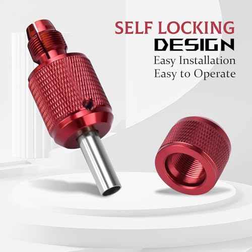 ATOMUS 25mm Tattoo Grips Tubes Self-lock Aluminum Alloy Tattoo Gun Grip Auto Self Locking Handle for Tattoo Machine Supply Body Art Tattoo Machine Parts (Red)