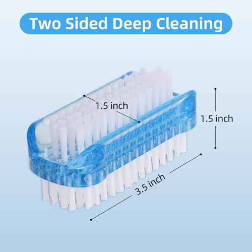 5 Pack Nail Brush for Cleaning Fingernails - Two Sided Hand Fingernail Scrub Brush Set, Soft Stiff Bristles Scrubber Nails Toes Cleaning Brush