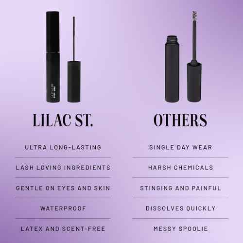 Lilac St - Eternal Bond (Black) - Lash Cluster Glue - Mini Mascara Wand Applicator - Strong & Flexible Hold - Waterproof - Sensitive Eyes Safe - Cruelty Free, Vegan, Women Founded - 0.16 fl oz