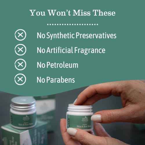 Earth Mama Organic Skin & Scar Balm |C-Section Recovery Skin Care, Pregnancy Stretch Mark Scar Cream with Organic Jojoba Oil, Tamanu Oil & Gotu Kola (2-Pack)