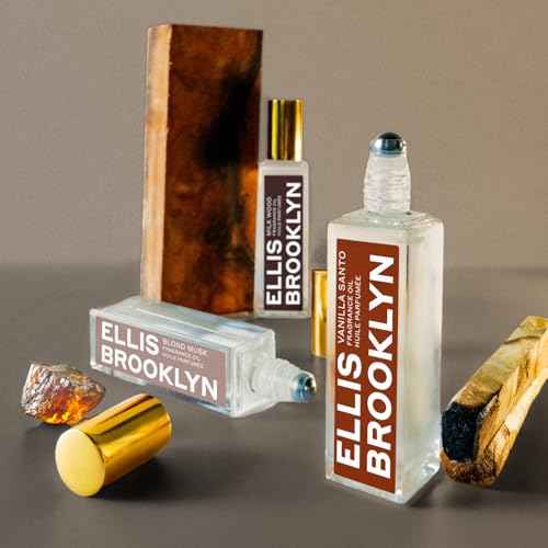 Ellis Brooklyn Milk Wood Perfume Oil Roll-On for Women ? Sandalwood & Amber Musk Perfume Oil - Notes of Coconut Milk, Freesia & Bergamot? Long Lasting Fragrance, Travel-Friendly Rollerball, 15ml