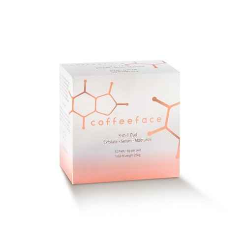 Coffeeface Anti-Aging Moisture Pads with Exfoliation, 32 count