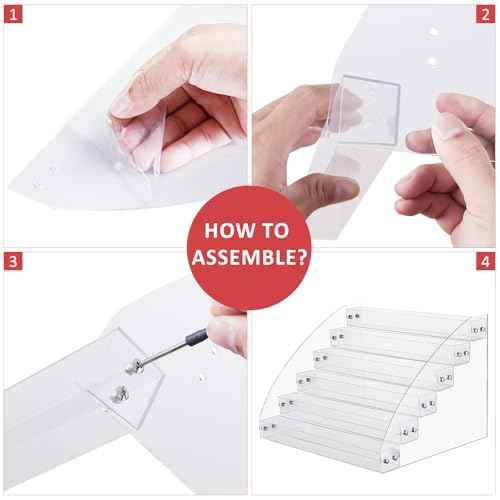 KINGROW Nail Polish Organizer Holder Rack 6 Layers Acrylic Display Rack Eyeglasses Shelf Essential Oils Ink Storage Holds Up to 96 (Fit 1-2oz Bottles)