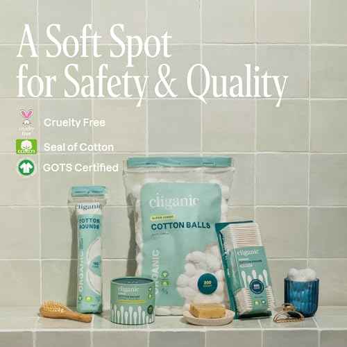 Cliganic Premium 100% Cotton Makeup Remover Pads 540 Count, (Pack of 6)