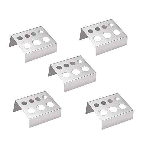 Tattoo Ink Cup Holder,New Star Tattoo 5pcs 7 Holes Stainless Steel Tattoo Pigment Ink Cup Caps Holder Stand Pigment Cup Cap Container Holder Stand for Tattoo Machine Supply