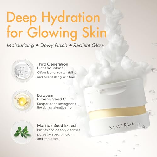 Kimtrue 3rd Generation Meltaway Cleansing Balm - Makeup Remover Balm for All Skin Types - Gently Meltaway Mascara, Eyeliner and Makeup - Oil Face Cleanser - Hydrating, Fragrance-Free - 3.38 oz