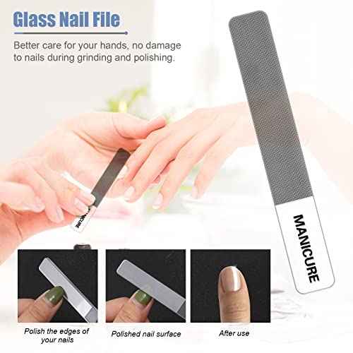 Manicure Set Professional Nail Clippers Pedicure Kit, 16 pcs Stainless Steel Nail Care Tools Grooming Kit with Luxurious Travel Leather Case for Thick Nails Men Women Gift (Blue)