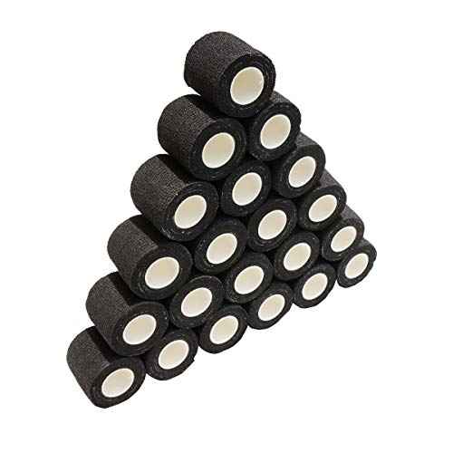 Tattoo Grip Tape Wrap Cover Tattoo Bandage 12pcs 2 Inches x 5 Yards Disposable Cohesive Nonwovens Elastic Movement Self-Adhesive (12 Rolls, 2-Inches Black)