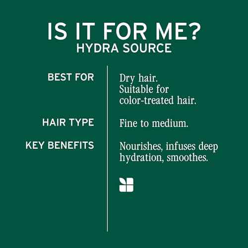 Biolage Hydra Source Deep Treatment Mask - Nourishes & Smooths, For Dry Hair, Infused with Micro-Filtered Aloe Vera & Fermented Hyaluronic Acid