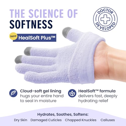 Dr. Frederick¡¯s Original Moisturizing Gel Gloves ? Deep Moisturizing and Fast Relief for Dry Hands ? Touchscreen-Friendly ? Mango Butter, Shea Butter, Jojoba, & Coconut Oil (Lilac Leisure)