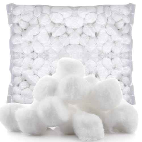 Vakly Cotton Balls [Pack of 2000] Medium 1 Inch Non-Sterile Absorbent 100% Cotton Prepping Balls for Make-Up, Nail Polish Removal, Applying Oil Lotion or Powder, Crafts