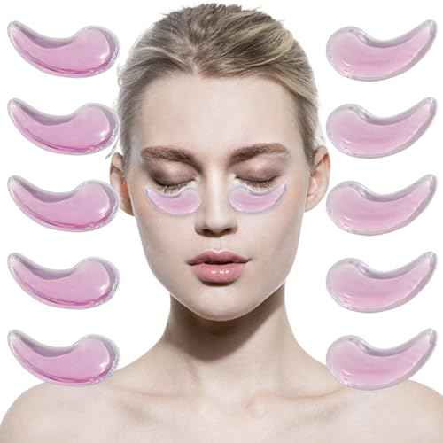 Eye Pad, Eye Mask - Reusable Gel Ice Packs for Migraine Relief & Puffy Eyes, Orthopedic Cold Therapy with Silky CoverGel, Hot Cold Ice Packs (10)