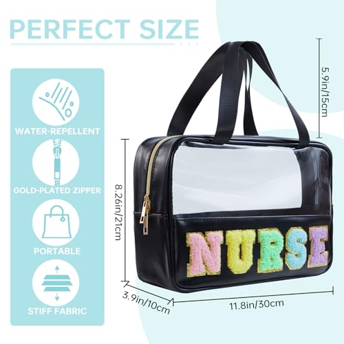 Nurse Bag Nursing School Essentials Medical Assistant Bag Nurse Bags Accessories for Work Chenille Letter Pouch Gifts for Women Clinical Bags for Nursing Students (STB-HS-NURSE, STB-HS-NURSE)