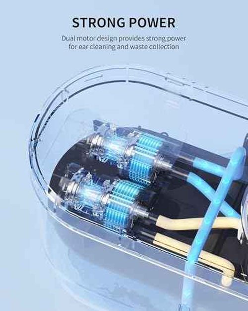KAUGIC Water Powered Ear Cleaner, Electric Ear Wax Removal Kit, Ear Irrigation Kit with Sewage System and 4 Clean Mode, Safe and Effective Ear Flushing Kit for Adults with 3 Ear Tips - Black