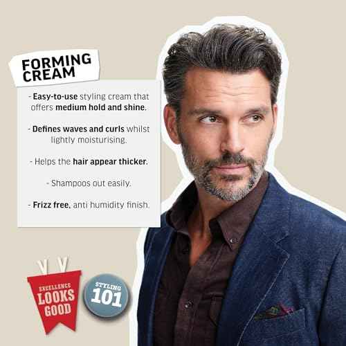 American Crew Men's Hair Forming Cream, Like Hair Gel with Medium Hold & Medium Shine, 3 oz