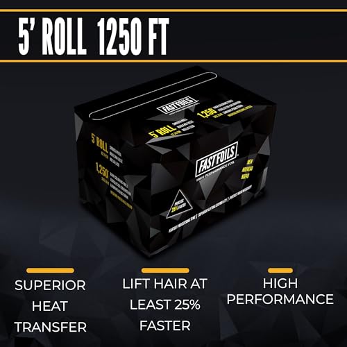 5" Hair Foil Roll - Aluminum Foil Roll for Hair Coloring - Medium Weight Foils For Highlighting - 1250 ft