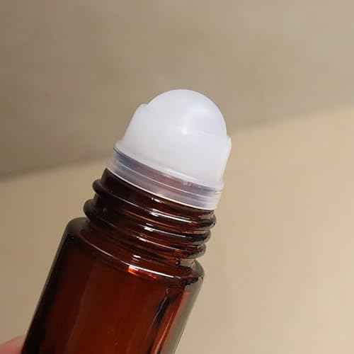 2Pcs Brown 50ml Glass Essential Oil Roller Bottles Refillable Roll on Bottles Empty Deodorant Bottle Containers Rollerball for Fragrance Roller Refillable Containers Accessories