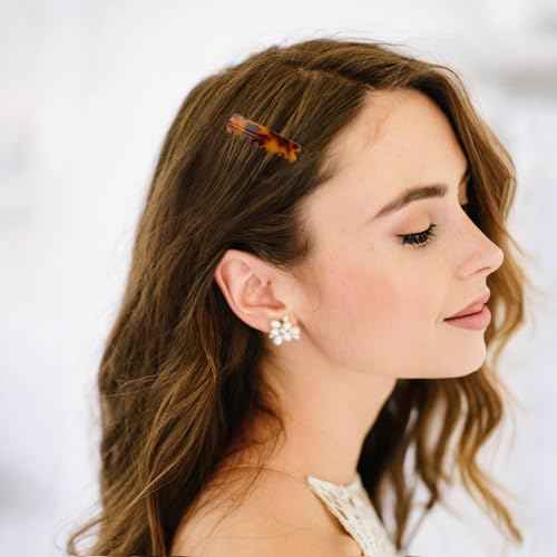 6 Pcs French Hair Side Combs for Women Bun Small Twist Hair Decorative, Strong Hold Clips for Women Bun(Brown, Black)